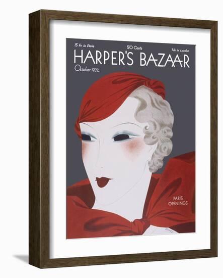 Harper's Bazaar, October 1932-null-Framed Art Print