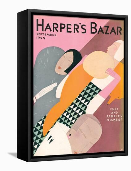 Harper's Bazaar, September 1929-null-Framed Stretched Canvas