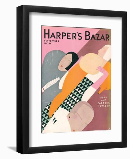 Harper's Bazaar, September 1929-null-Framed Art Print