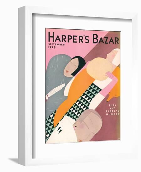 Harper's Bazaar, September 1929-null-Framed Art Print