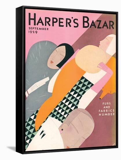 Harper's Bazaar, September 1929-null-Framed Stretched Canvas