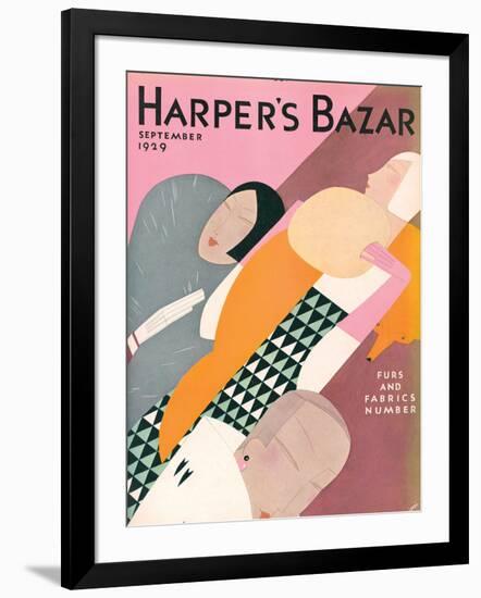 Harper's Bazaar, September 1929-null-Framed Art Print