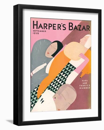 Harper's Bazaar, September 1929-null-Framed Art Print