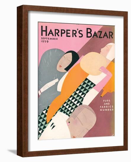 Harper's Bazaar, September 1929-null-Framed Art Print