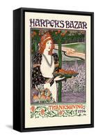Harper's Bazar Thanksgiving 1894-Louis Rhead-Framed Stretched Canvas