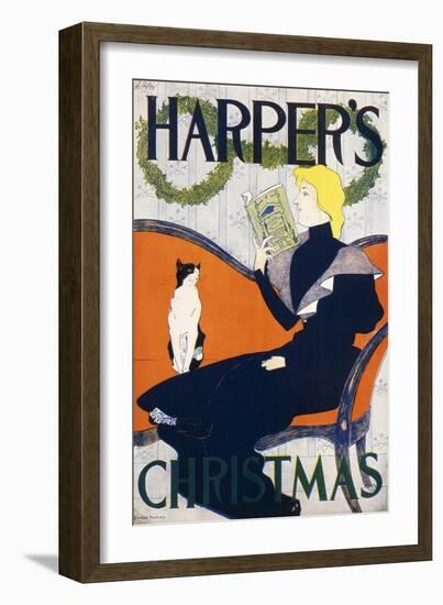 Harper's Christmas, 1894-Edward Penfield-Framed Giclee Print