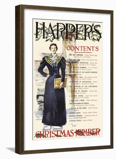 Harper's Christmas Number-Edward Penfield-Framed Art Print