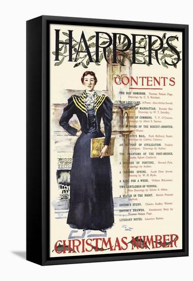 Harper's Christmas Number-Edward Penfield-Framed Stretched Canvas