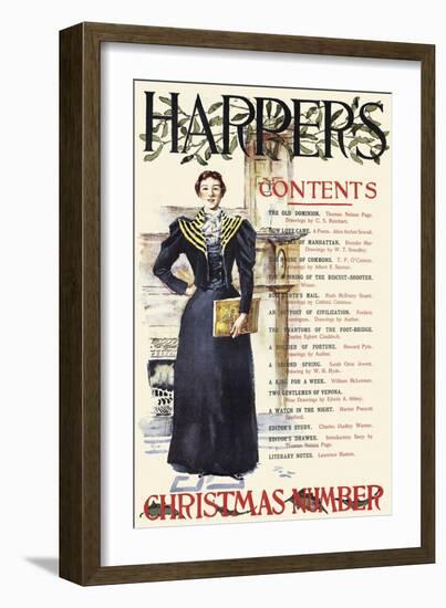 Harper's Christmas Number-Edward Penfield-Framed Art Print