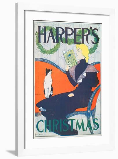 Harper's Christmas-Edward Penfield-Framed Art Print