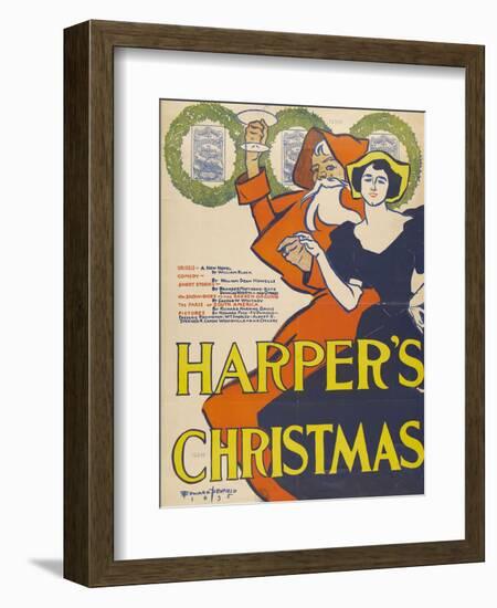 Harper's Christmas-Edward Penfield-Framed Giclee Print