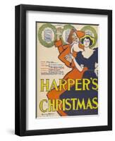 Harper's Christmas-Edward Penfield-Framed Giclee Print