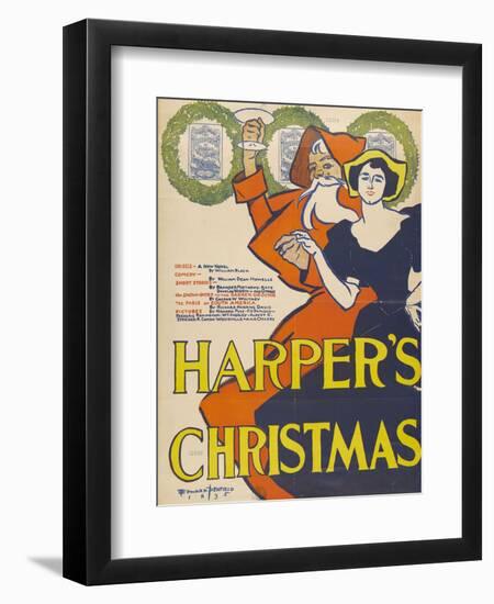 Harper's Christmas-Edward Penfield-Framed Giclee Print