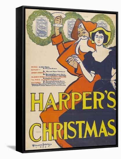 Harper's Christmas-Edward Penfield-Framed Stretched Canvas