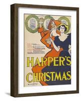 Harper's Christmas-Edward Penfield-Framed Giclee Print