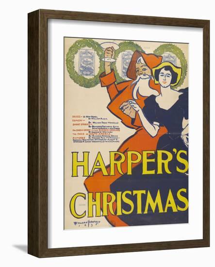Harper's Christmas-Edward Penfield-Framed Giclee Print