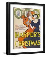 Harper's Christmas-Edward Penfield-Framed Giclee Print
