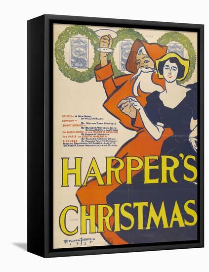 Harper's Christmas-Edward Penfield-Framed Stretched Canvas