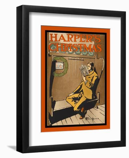 Harper's Christmas-Edward Penfield-Framed Art Print