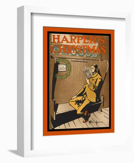 Harper's Christmas-Edward Penfield-Framed Art Print