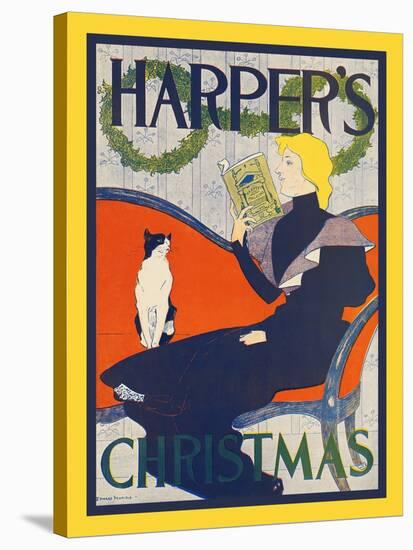 Harper's Christmas-Edward Penfield-Stretched Canvas