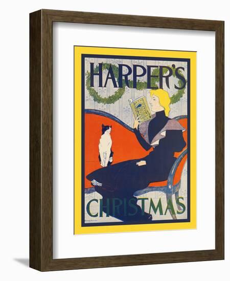 Harper's Christmas-Edward Penfield-Framed Art Print