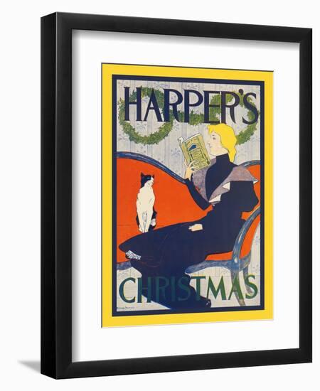 Harper's Christmas-Edward Penfield-Framed Art Print