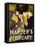 Harper's February, 1897-Edward Penfield-Framed Stretched Canvas