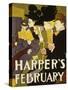 Harper's February, 1897-Edward Penfield-Stretched Canvas