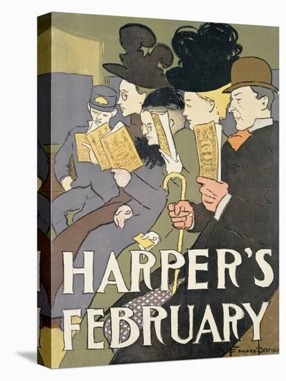 Harper's February, 1897-Edward Penfield-Stretched Canvas