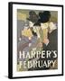 Harper's February, 1897-Edward Penfield-Framed Giclee Print