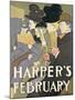 Harper's February, 1897-Edward Penfield-Mounted Giclee Print