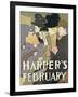 Harper's February, 1897-Edward Penfield-Framed Giclee Print