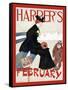 Harper's February-Edward Penfield-Framed Stretched Canvas