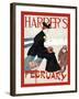 Harper's February-Edward Penfield-Framed Art Print