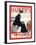 Harper's February-Edward Penfield-Framed Art Print