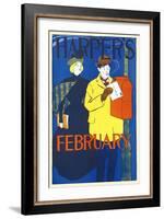 Harper's February-Edward Penfield-Framed Art Print