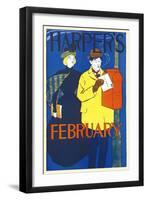 Harper's February-Edward Penfield-Framed Art Print