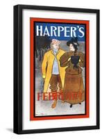 Harper's February-Edward Penfield-Framed Art Print