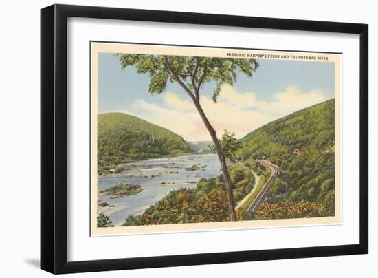 Harper's Ferry and Potomac River, West Virginia-null-Framed Art Print