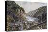 Harper's Ferry (From the Potomac Side)-Currier & Ives-Stretched Canvas