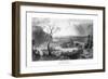 Harper's Ferry, West Virginia, View of the Town from the Blue Ridge-Lantern Press-Framed Art Print