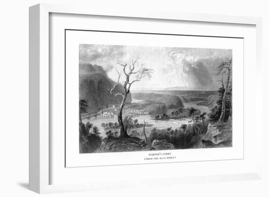 Harper's Ferry, West Virginia, View of the Town from the Blue Ridge-Lantern Press-Framed Art Print