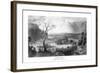 Harper's Ferry, West Virginia, View of the Town from the Blue Ridge-Lantern Press-Framed Art Print