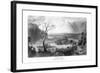 Harper's Ferry, West Virginia, View of the Town from the Blue Ridge-Lantern Press-Framed Art Print