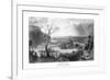 Harper's Ferry, West Virginia, View of the Town from the Blue Ridge-Lantern Press-Framed Art Print