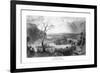 Harper's Ferry, West Virginia, View of the Town from the Blue Ridge-Lantern Press-Framed Art Print