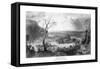 Harper's Ferry, West Virginia, View of the Town from the Blue Ridge-Lantern Press-Framed Stretched Canvas