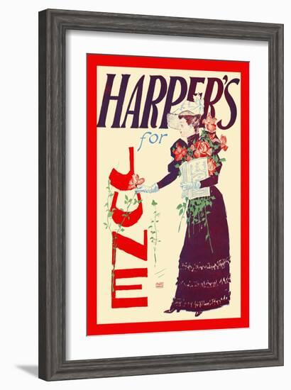 Harper's for June-Edward Penfield-Framed Art Print