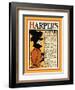 Harper's January - Roden's Corner-Edward Penfield-Framed Art Print